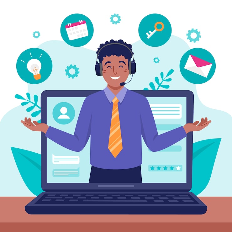 flat-customer-service-week-illustration_23-2149644201